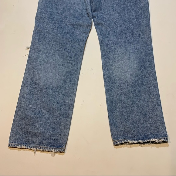 AGOLDE 90s Loose Mid Rise Straight Denim Jeans Women 27 Distressed Button Fly - Picture 11 of 13